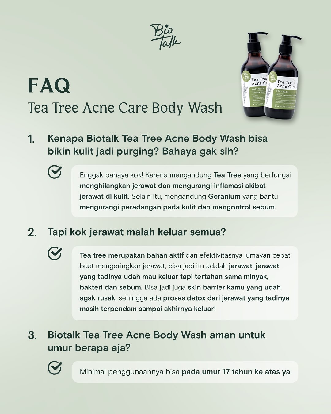 [𝗦𝗔𝗩𝗘 𝗔𝗡𝗗 𝗦𝗛𝗔𝗥𝗘]Buat kamu yang masih bimbang mau beli Biotalk Tea Tree Acne Body Was
